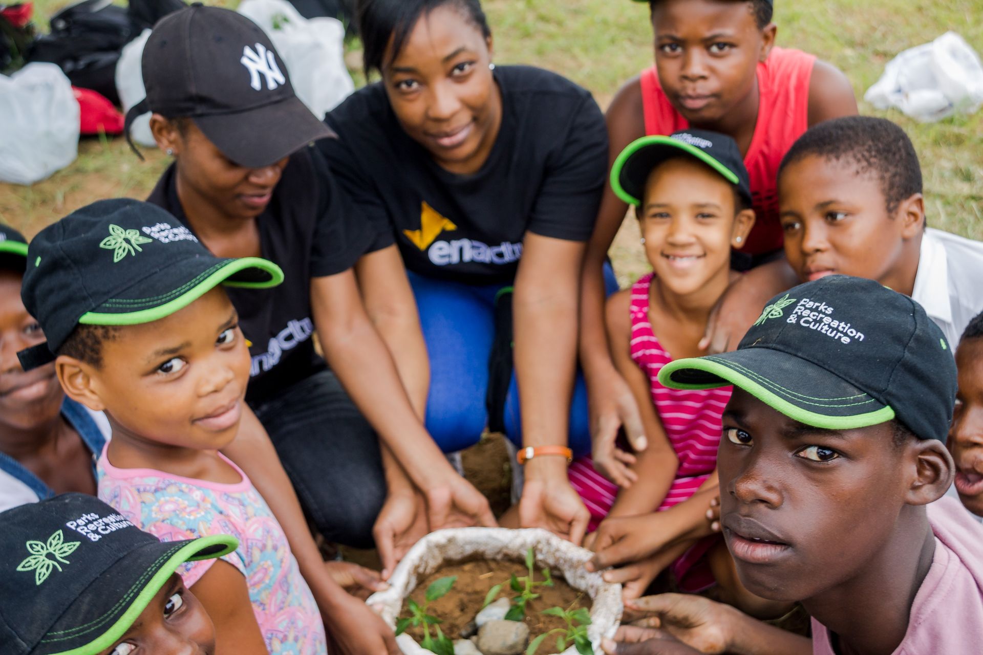 Enactus UKZN Students Implementing Sack Farming Project 